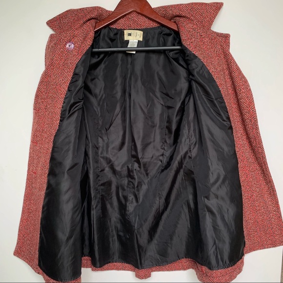 Anthro Needle & Thread Herringbone Tweed Pea Coat - Picture 7 of 7